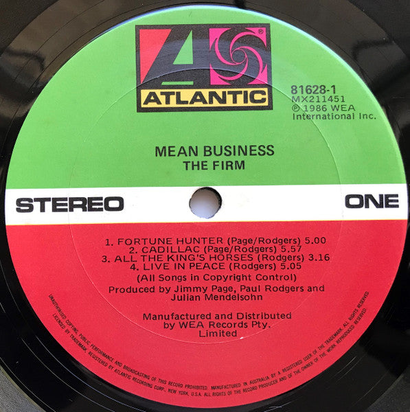 The Firm – Mean Business LP vinyl record, image 3 of 6