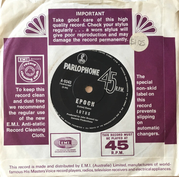 Lotus – Lotus I (I'll Be Gone) / Epoch 7" vinyl record, image 2 of 6