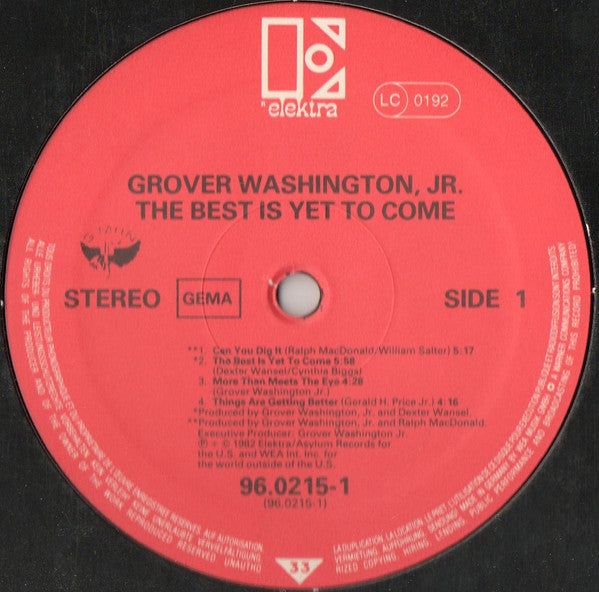 Grover Washington, Jr. – The Best Is Yet To Come LP vinyl record, image 3 of 6