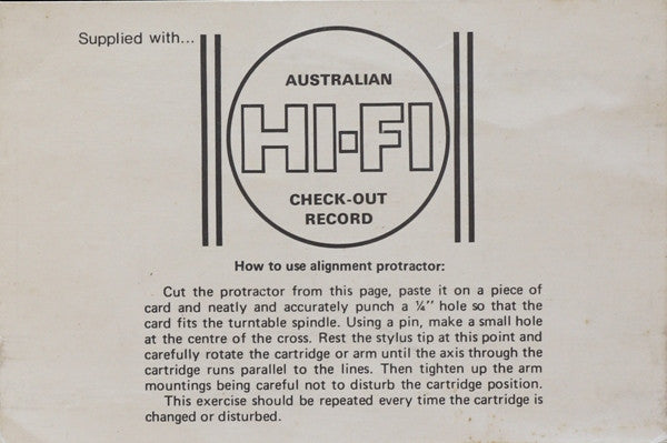 No Artist – Australian Hi-Fi Stereo Check-out Record LP vinyl record, image 7 of 8