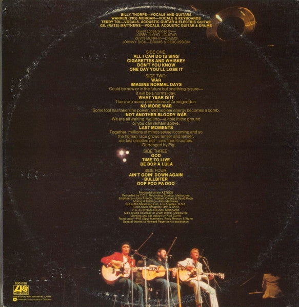 Billy Thorpe And The Aztecs – Steaming At The Opera House (2xLP) LP vinyl record, image 2 of 3