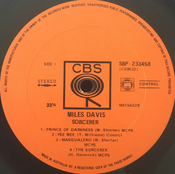 Miles Davis – Sorcerer LP vinyl record, image 3 of 3