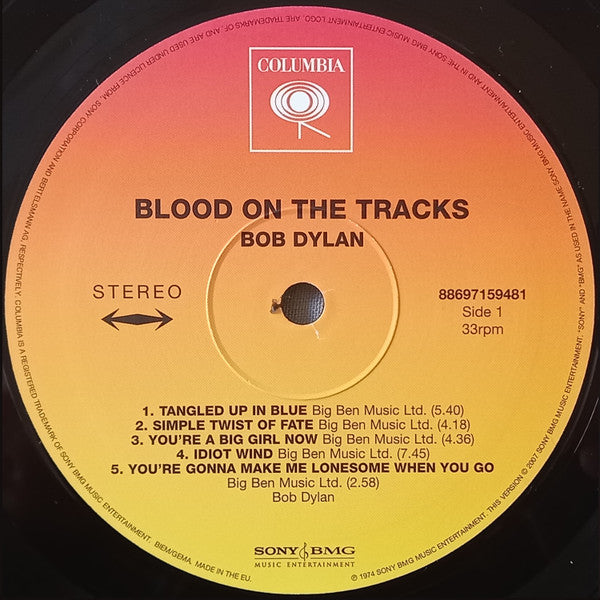 Bob Dylan – Blood On The Tracks LP vinyl record, image 3 of 10