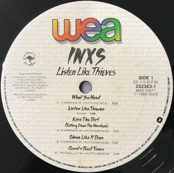 INXS – Listen Like Thieves LP vinyl record, image 4 of 10