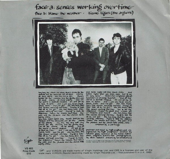 XTC – Senses Working Overtime 7" vinyl record, image 2 of 4
