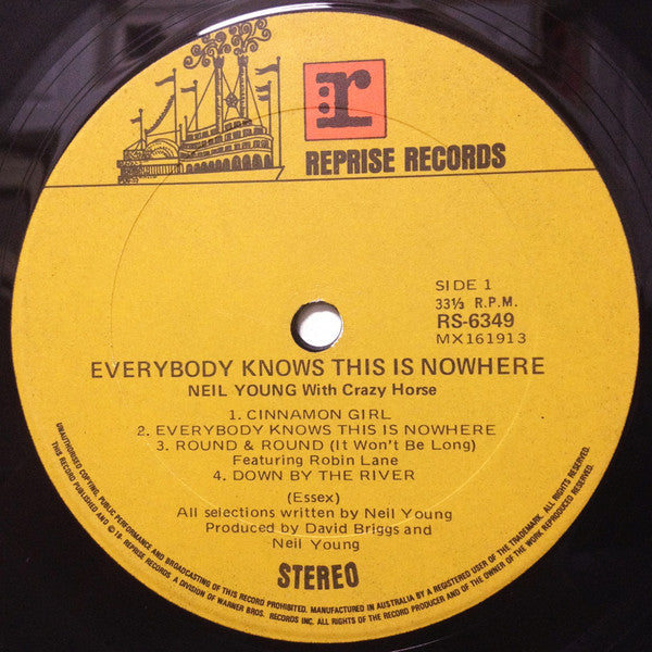 Neil Young, Crazy Horse – Everybody Knows This Is Nowhere LP vinyl record, image 3 of 4