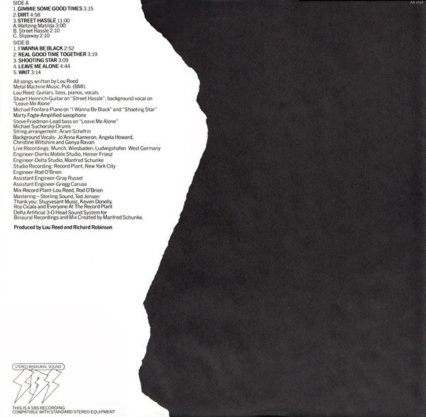 Lou Reed – Street Hassle LP vinyl record, image 5 of 7