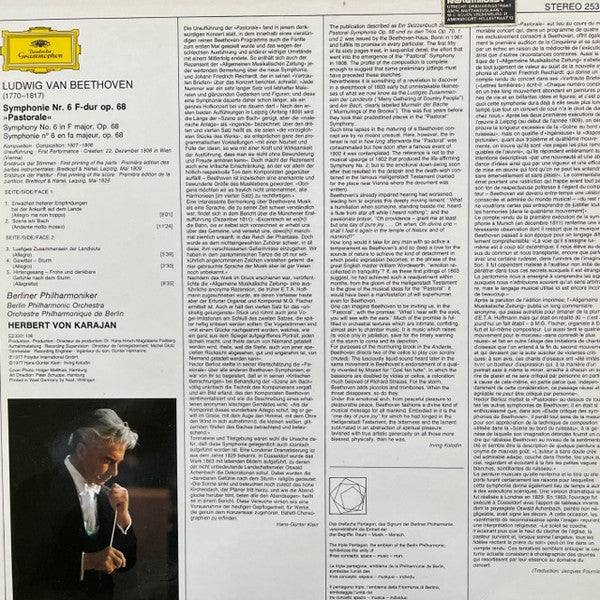 Ludwig van Beethoven, Herbert von Karajan, Berliner Philharmoniker – Symphonie Nr. 6 F-dur Op. 68 "Pastorale" LP vinyl record, image 4 of 6