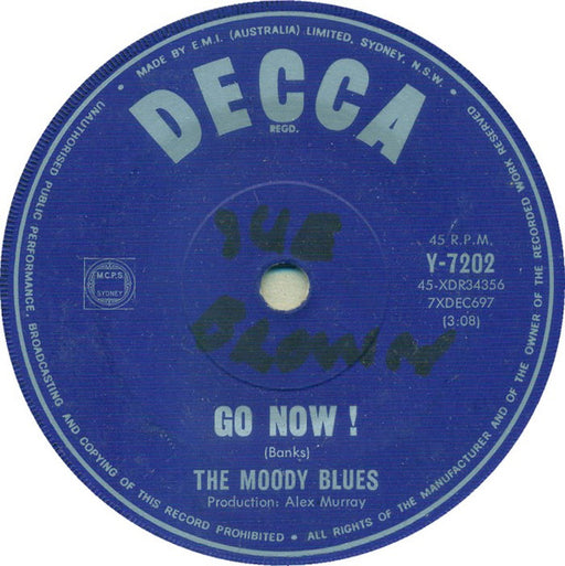 The Moody Blues – Go Now ! / It's Easy Child 7" vinyl record, image 1 of 3