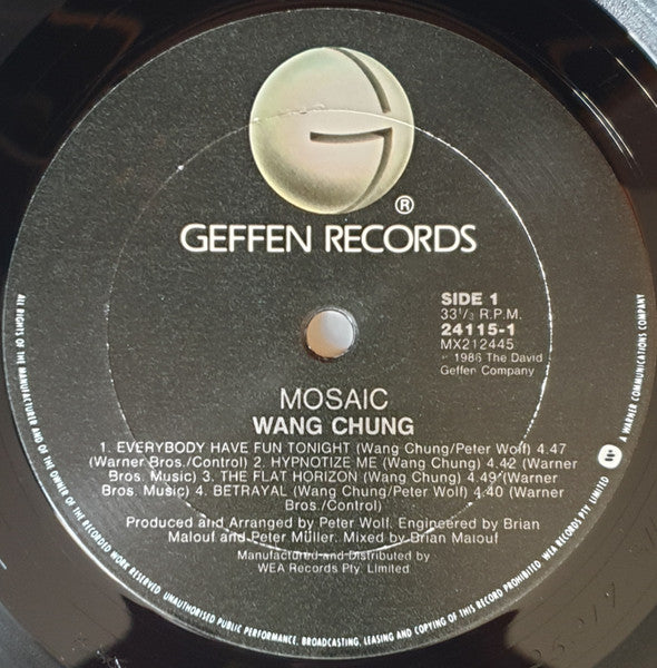 Wang Chung – Mosaic LP vinyl record, image 5 of 6