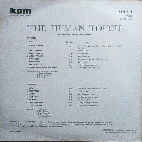 Various – The Human Touch LP vinyl record, image 2 of 4