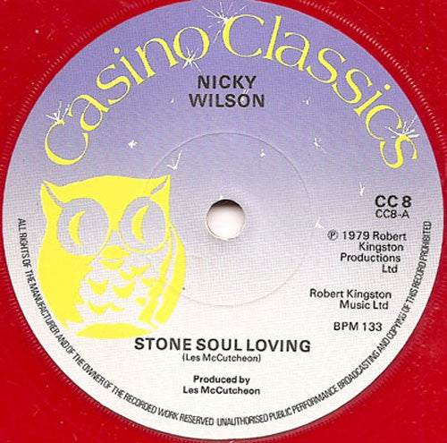 Nicky Wilson – Stone Soul Loving 7" vinyl record, image 1 of 2