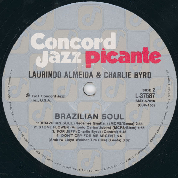 Laurindo Almeida, Charlie Byrd – Brazilian Soul LP vinyl record, image 4 of 4