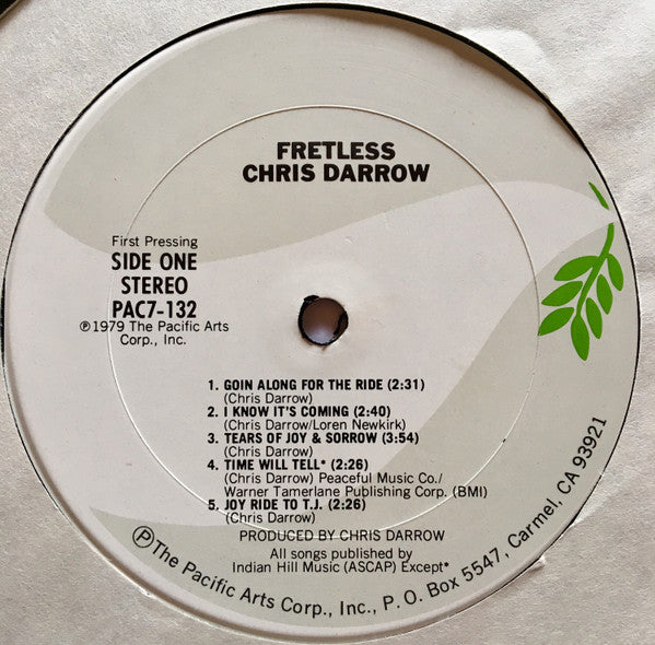Chris Darrow – Fretless LP vinyl record, image 3 of 4