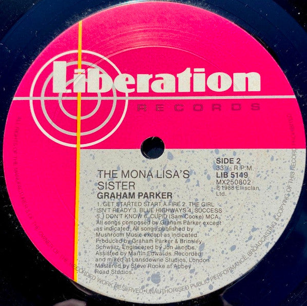 Graham Parker – The Mona Lisa's Sister LP vinyl record, image 5 of 7