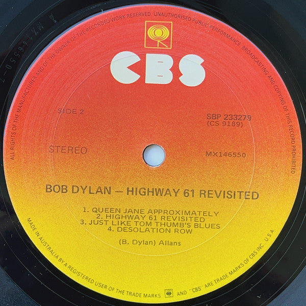 Bob Dylan – Highway 61 Revisited LP vinyl record, image 4 of 4