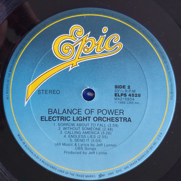 Electric Light Orchestra – Balance Of Power LP vinyl record, image 4 of 4