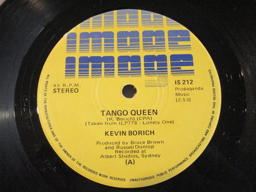 Kevin Borich – Tango Queen / I Just Wanna Love You 7" vinyl record, image 1 of 2
