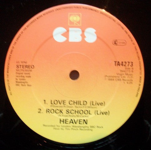 Heaven – Rock School 12" vinyl record, image 3 of 4