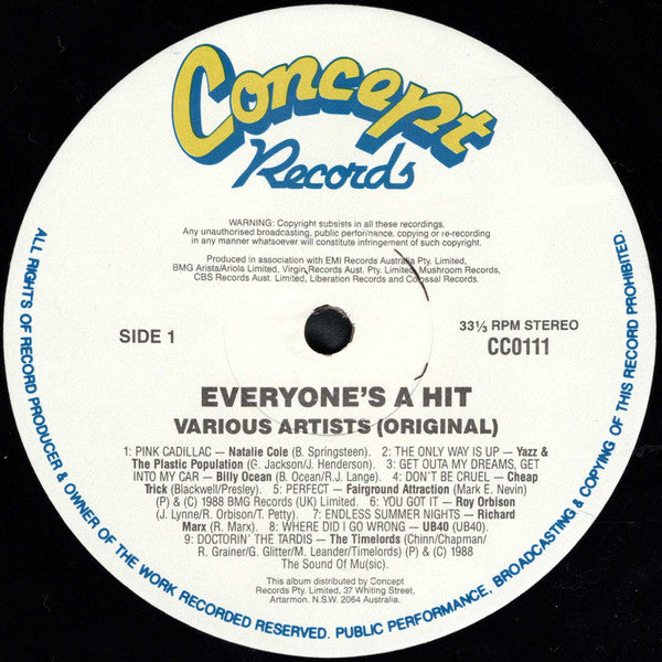 Various – Everyone's A Hit LP vinyl record, image 3 of 4
