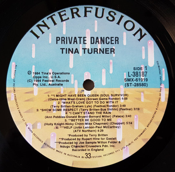 Tina Turner – Private Dancer LP vinyl record, image 3 of 6