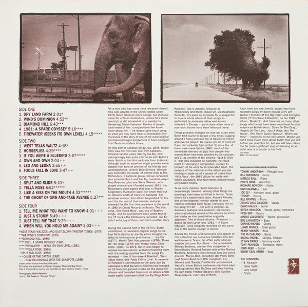 Butch Hancock – Own & Own (2xLP) LP vinyl record, image 4 of 8