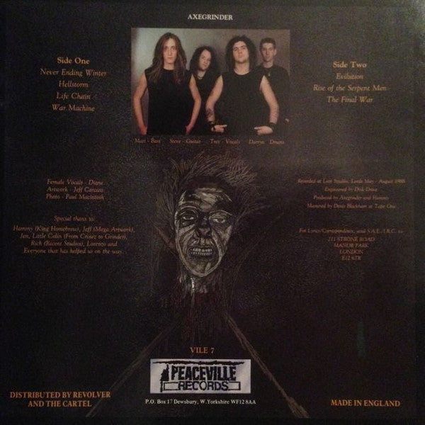 Axegrinder – The Rise Of The Serpent Men LP vinyl record, image 3 of 5