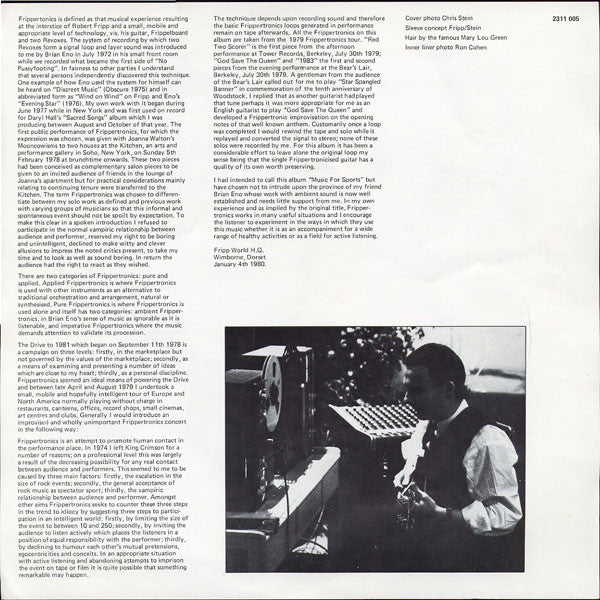Robert Fripp – God Save The Queen / Under Heavy Manners LP vinyl record, image 5 of 10