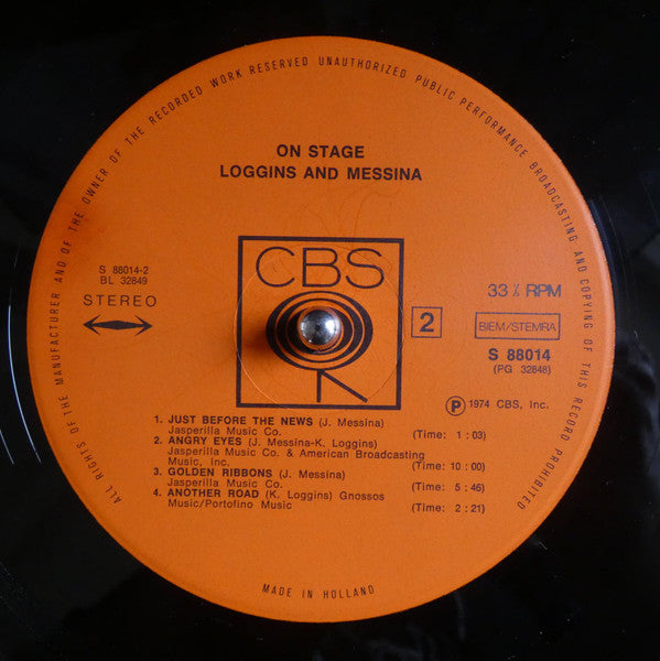 Loggins And Messina – On Stage (2xLP) LP vinyl record, image 6 of 10