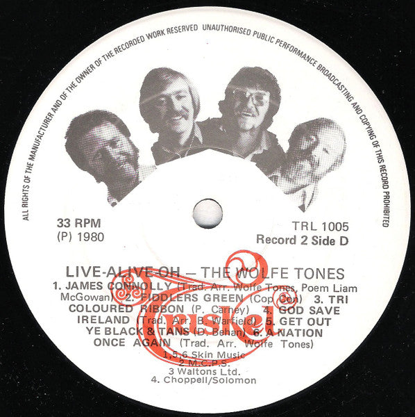 The Wolfe Tones – Live Alive-Oh (2xLP) LP vinyl record, image 5 of 8