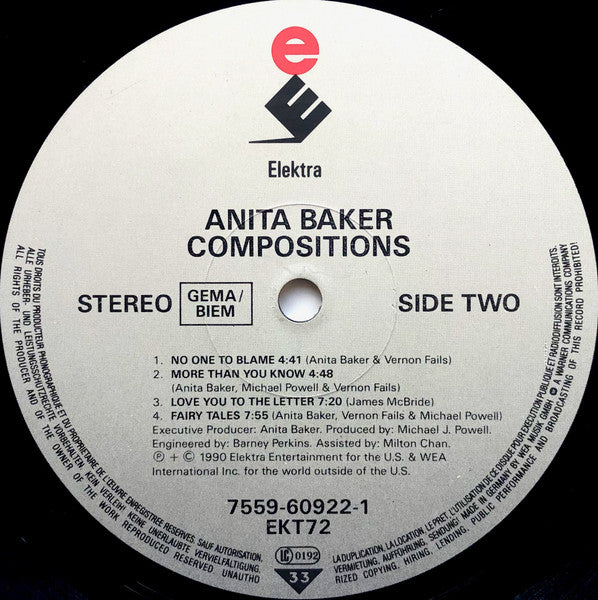 Anita Baker – Compositions LP vinyl record, image 4 of 7