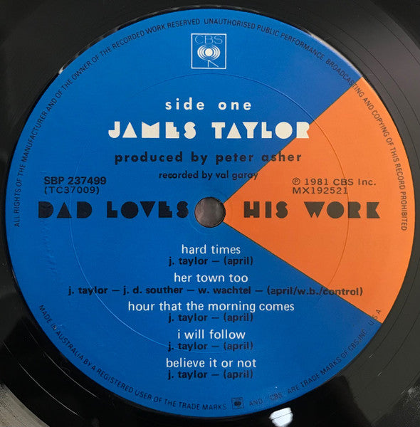 James Taylor – Dad Loves His Work / J.T. LP vinyl record, image 4 of 8