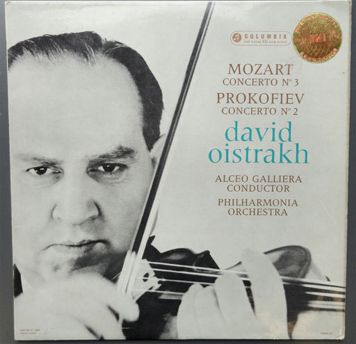 Wolfgang Amadeus Mozart, Sergei Prokofiev, Philharmonia Orchestra, Alceo Galliera, David Oistrach – Concerto No. 3 / Concerto No. 2 LP vinyl record, image 1 of 3