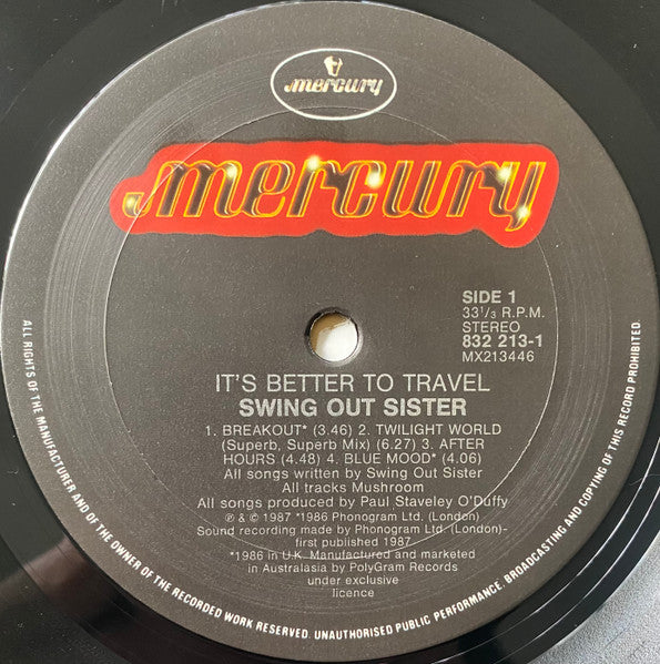 Swing Out Sister – It's Better To Travel LP vinyl record, image 3 of 9