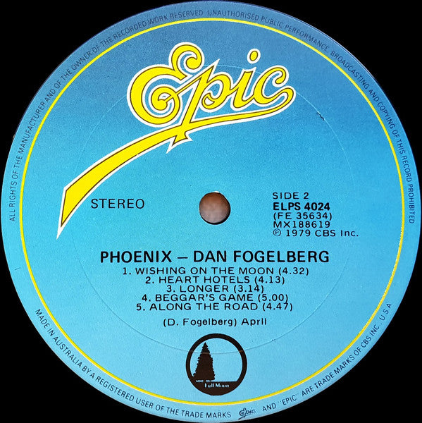 Dan Fogelberg – Phoenix LP vinyl record, image 6 of 6