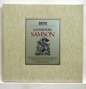 Georg Friedrich Händel, Martina Arroyo, Helen Donath, Sheila Armstrong, Norma Procter, Alexander Young, Jerry J. Jennings, Ezio Flagello, Thomas Stewart, Münchener Bach-Chor, Münchener Bach-Orchester, Karl Richter – Samson (4xLP) LP vinyl record, image 1 of 2