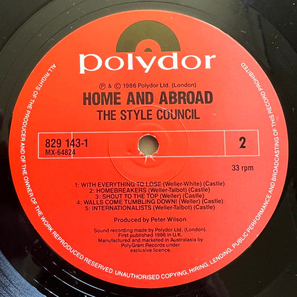 The Style Council – Home And Abroad LP vinyl record, image 4 of 6