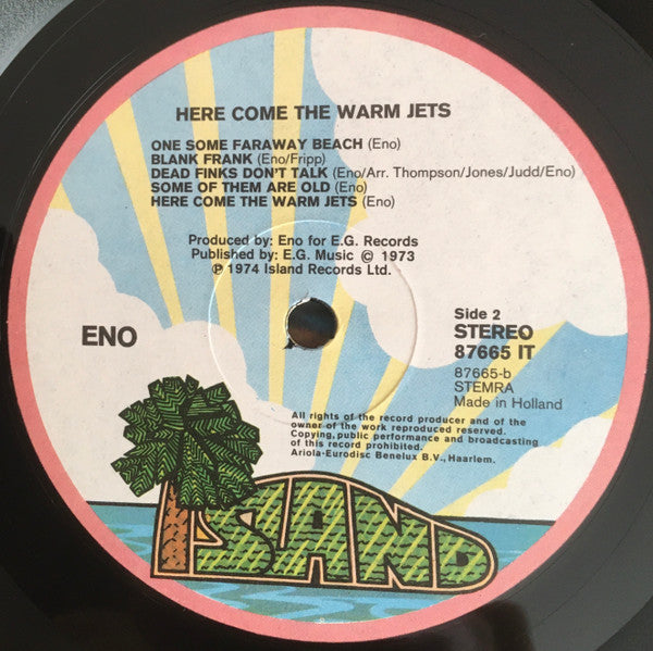Brian Eno – Here Come The Warm Jets LP vinyl record, image 4 of 6