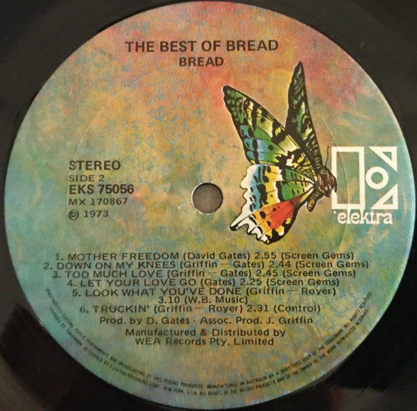 Bread – The Best Of Bread LP vinyl record, image 6 of 6