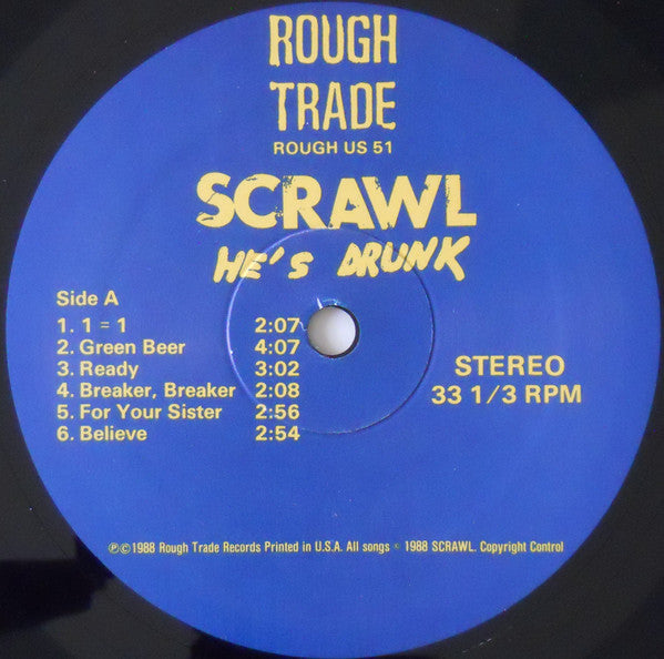 Scrawl – He's Drunk LP vinyl record, image 3 of 6