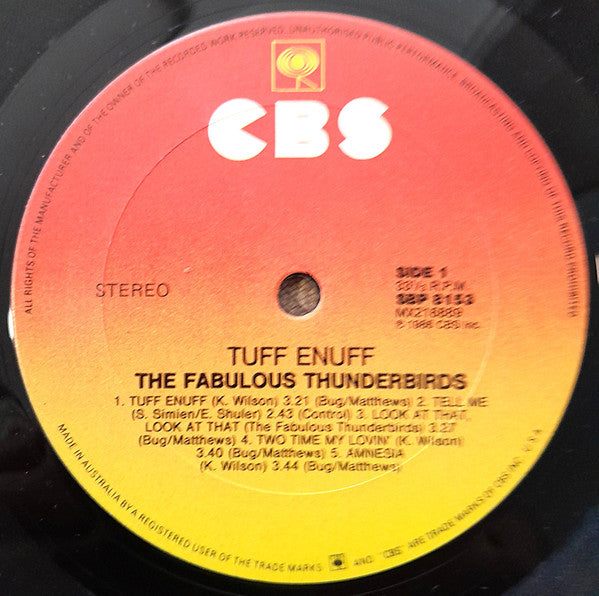 The Fabulous Thunderbirds – Tuff Enuff LP vinyl record, image 5 of 6