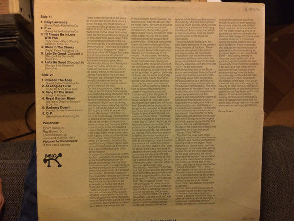 The Count Basie Trio – For The First Time LP vinyl record, image 4 of 4