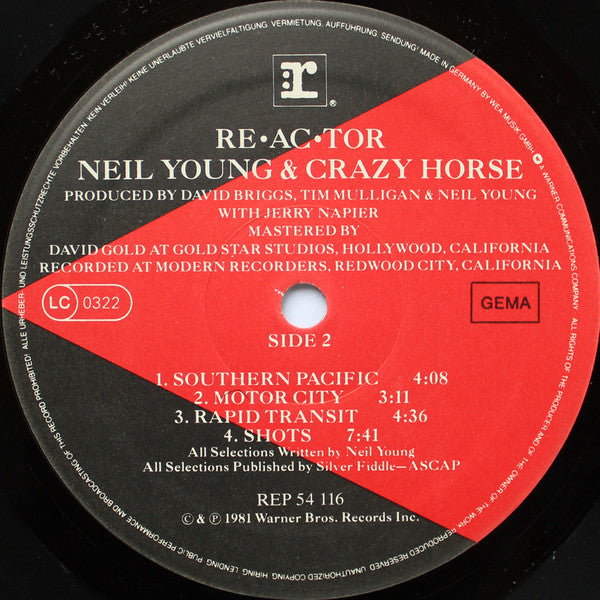 Neil Young, Crazy Horse – Reactor LP vinyl record, image 4 of 7