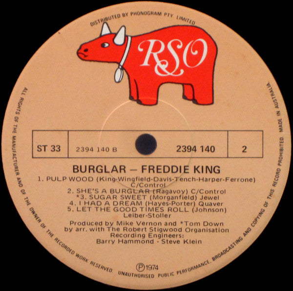 Freddie King – Burglar LP vinyl record, image 6 of 6