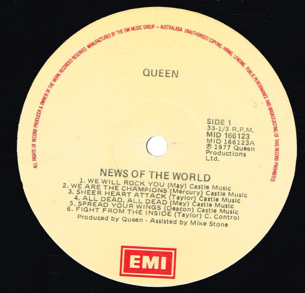 Queen – News Of The World LP vinyl record, image 3 of 4