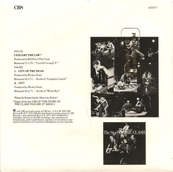The Clash – I Fought The Law 7" vinyl record, image 2 of 4