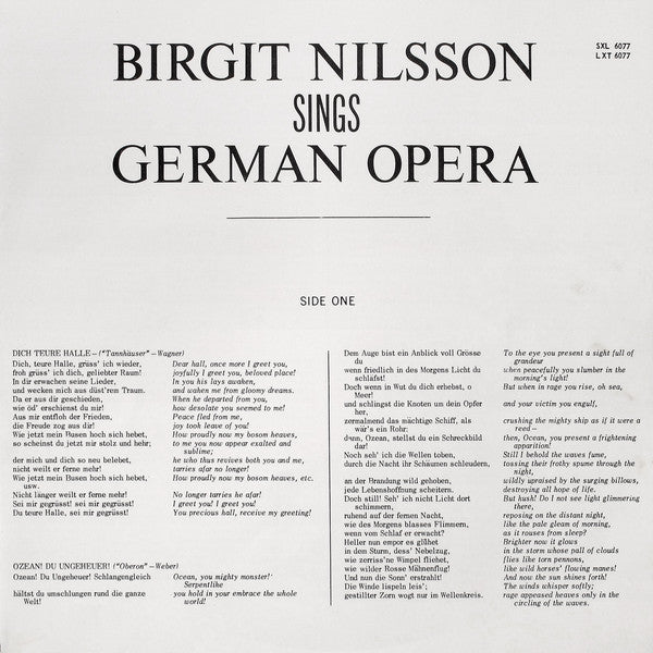 Birgit Nilsson, Edward Downes, Orchestra Of The Royal Opera House, Covent Garden – Birgit Nilsson Sings German Opera LP vinyl record, image 5 of 8