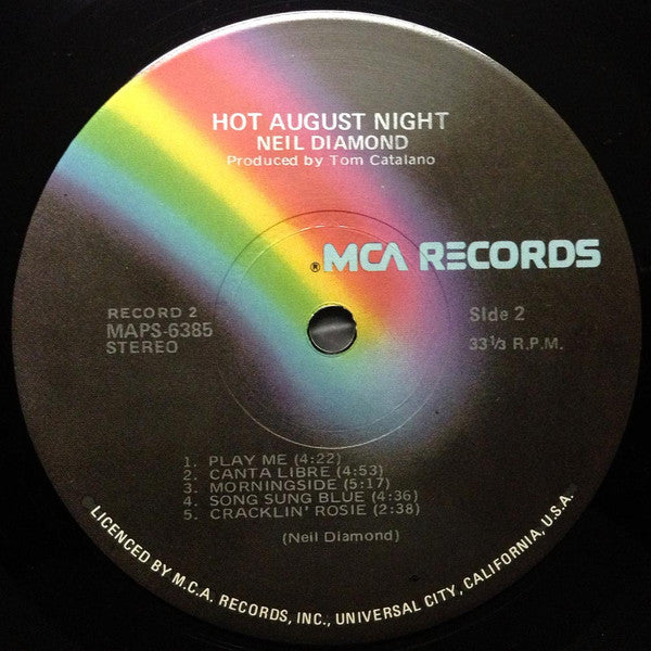 Neil Diamond – Hot August Night (2xLP) LP vinyl record, image 8 of 8
