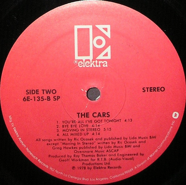 The Cars – The Cars LP vinyl record, image 4 of 6