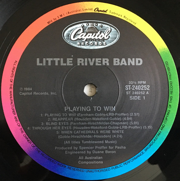 Little River Band – Playing To Win LP vinyl record, image 3 of 6